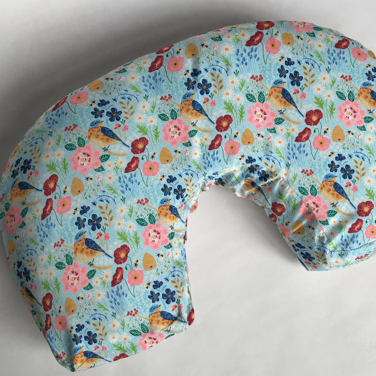 Milkiiway Nursing Pillow | Bluebird (Flannel)